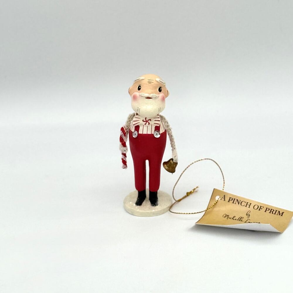 Bethany Lowe Sweet Santa In Suspenders Christmas Figurine Small 4” NEW